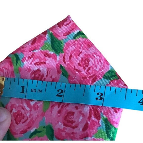 Floral Pink & Green Necktie With Rose Pattern - Picture 5 of 5